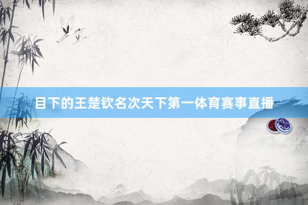 目下的王楚钦名次天下第一体育赛事直播