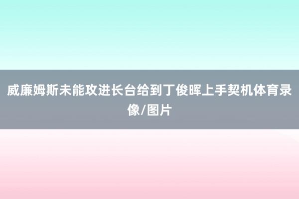 威廉姆斯未能攻进长台给到丁俊晖上手契机体育录像/图片