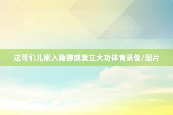 这哥们儿刚入籍挪威就立大功体育录像/图片