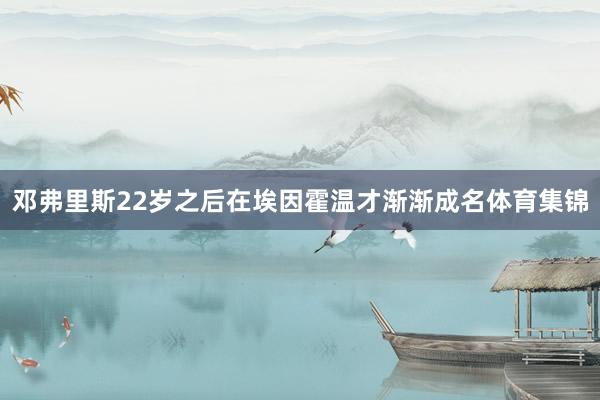 邓弗里斯22岁之后在埃因霍温才渐渐成名体育集锦