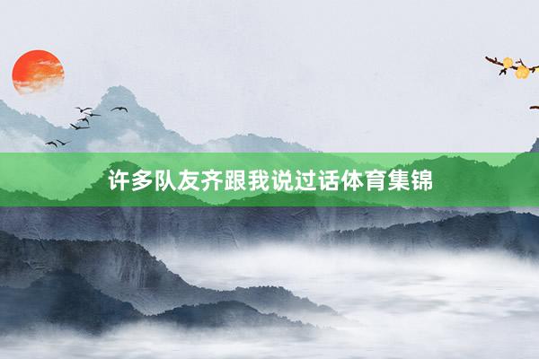 许多队友齐跟我说过话体育集锦