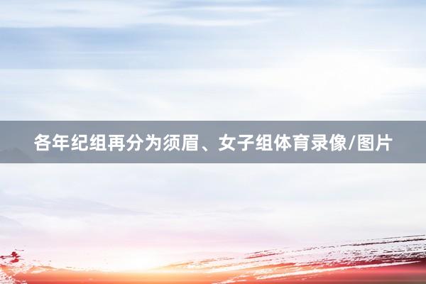 各年纪组再分为须眉、女子组体育录像/图片