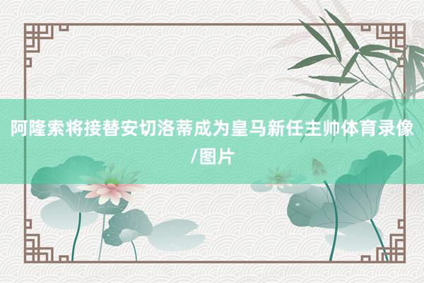 阿隆索将接替安切洛蒂成为皇马新任主帅体育录像/图片