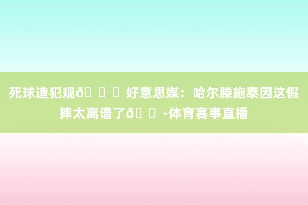死球造犯规😝好意思媒：哈尔滕施泰因这假摔太离谱了😭体育赛事直播