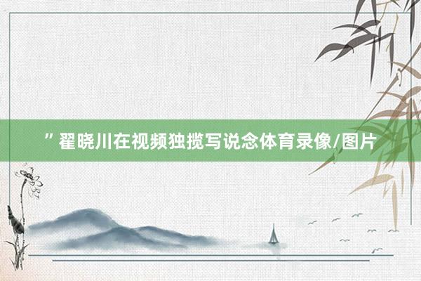 ”翟晓川在视频独揽写说念体育录像/图片