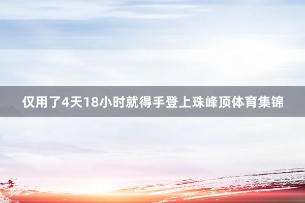 仅用了4天18小时就得手登上珠峰顶体育集锦
