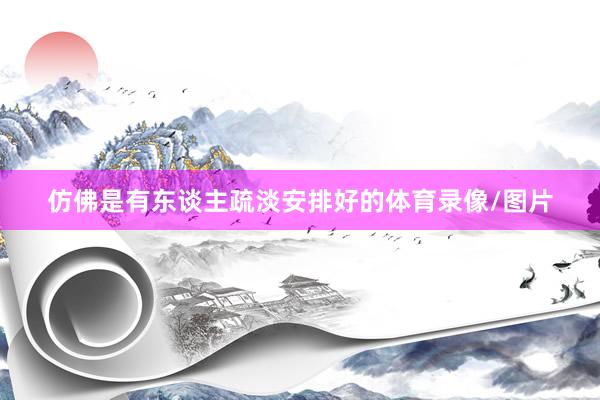 仿佛是有东谈主疏淡安排好的体育录像/图片