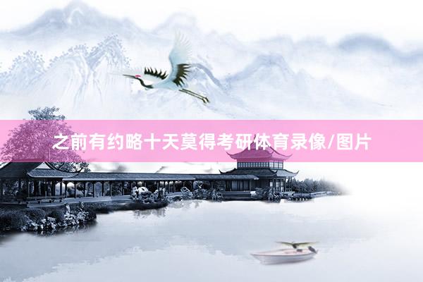 之前有约略十天莫得考研体育录像/图片