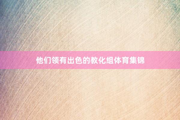他们领有出色的教化组体育集锦