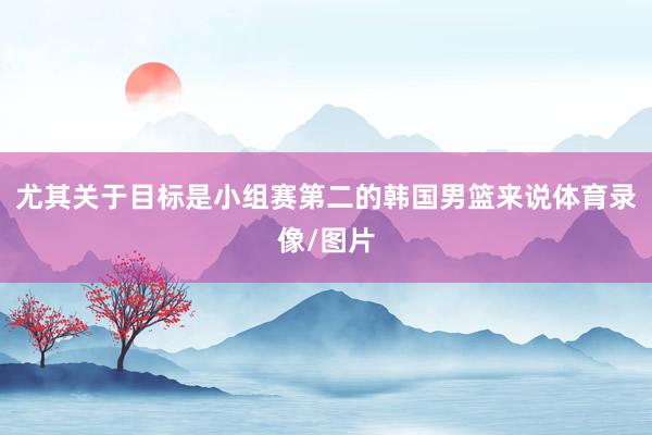 尤其关于目标是小组赛第二的韩国男篮来说体育录像/图片